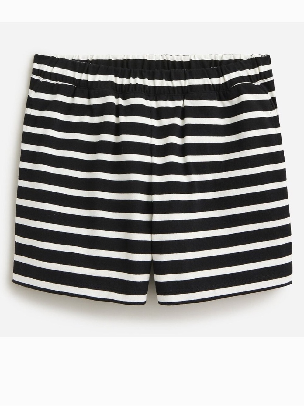 NWT J.CREW MARINER SHORT BLACK WHITE STRIPED MEDIUM